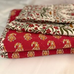 Pottery Barn Leila Block Print Paisley Mini Quilt & Euro Sham Set, 2011